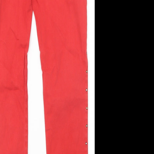 Jane Norman Womens Red   Skinny Jeans Size 12 L28 in
