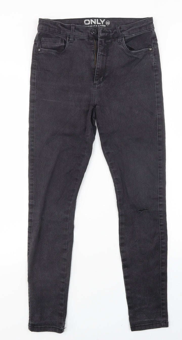 Only Womens Black Skinny Jeans Size M L27 in