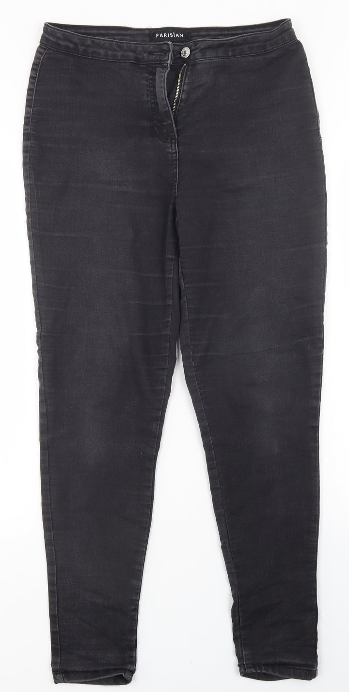 parisian Womens Black Skinny Jeans Size 12 L29 in