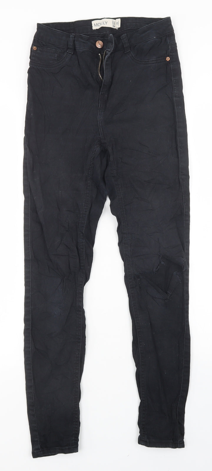 molly Womens Black Skinny Jeans Size S L27 in