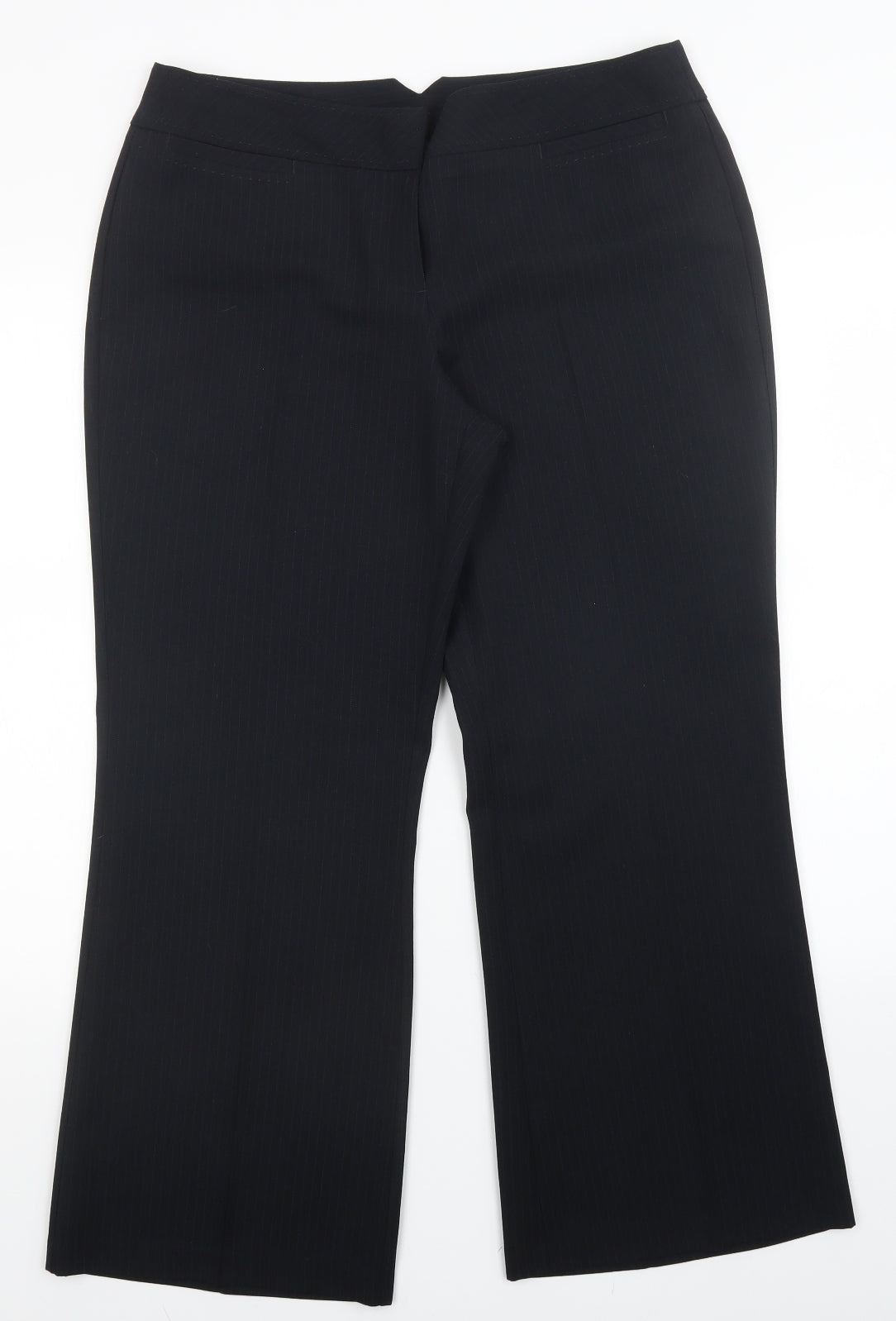 F&F Womens Blue Striped  Trousers  Size 14 L27 in