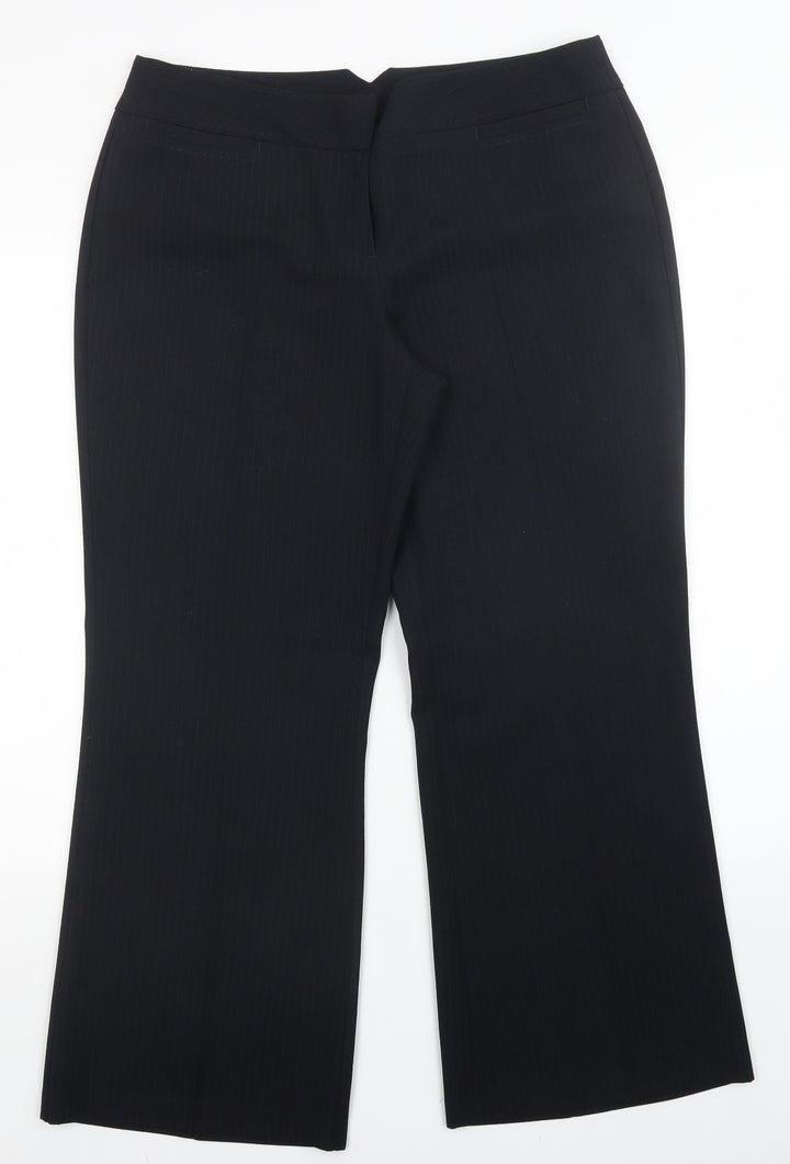 F&F Womens Blue Striped  Trousers  Size 14 L27 in