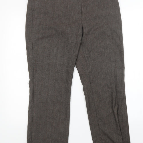 C&A Womens Brown Plaid  Trousers  Size 14 L29 in