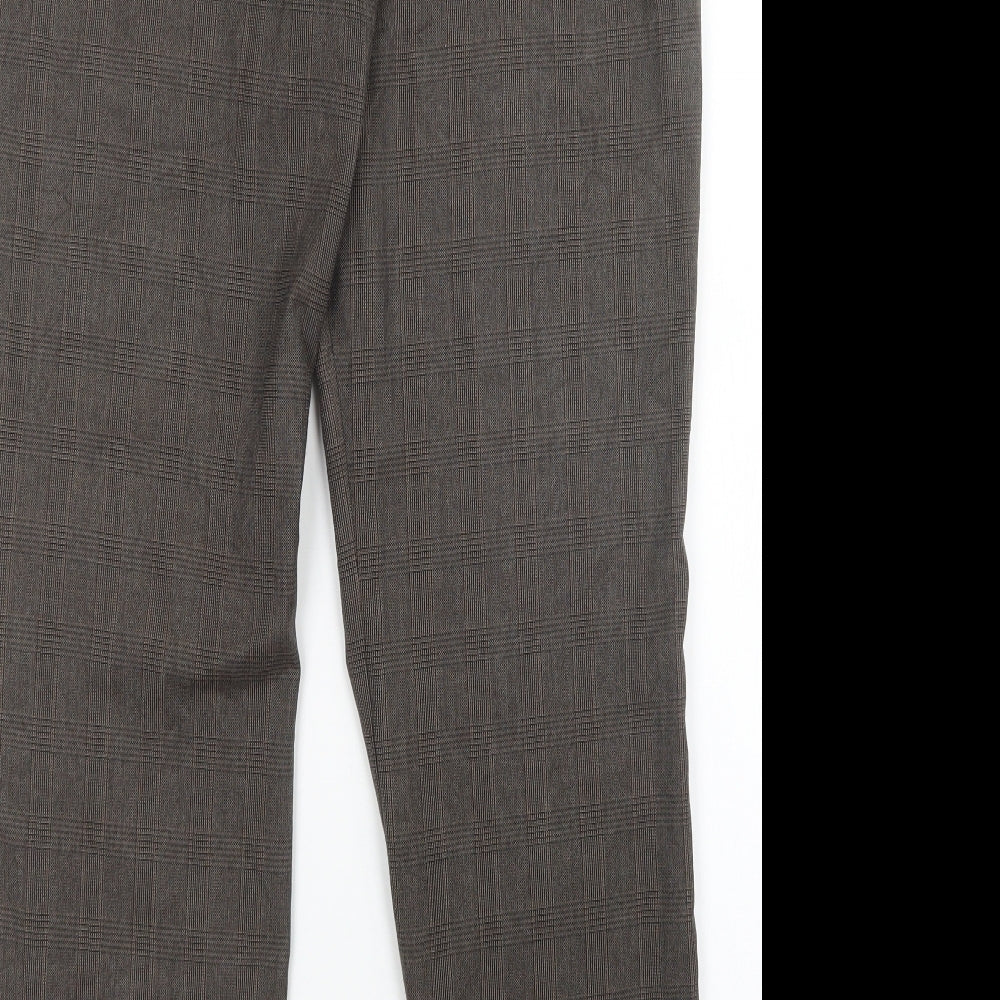 C&A Womens Brown Plaid  Trousers  Size 14 L29 in