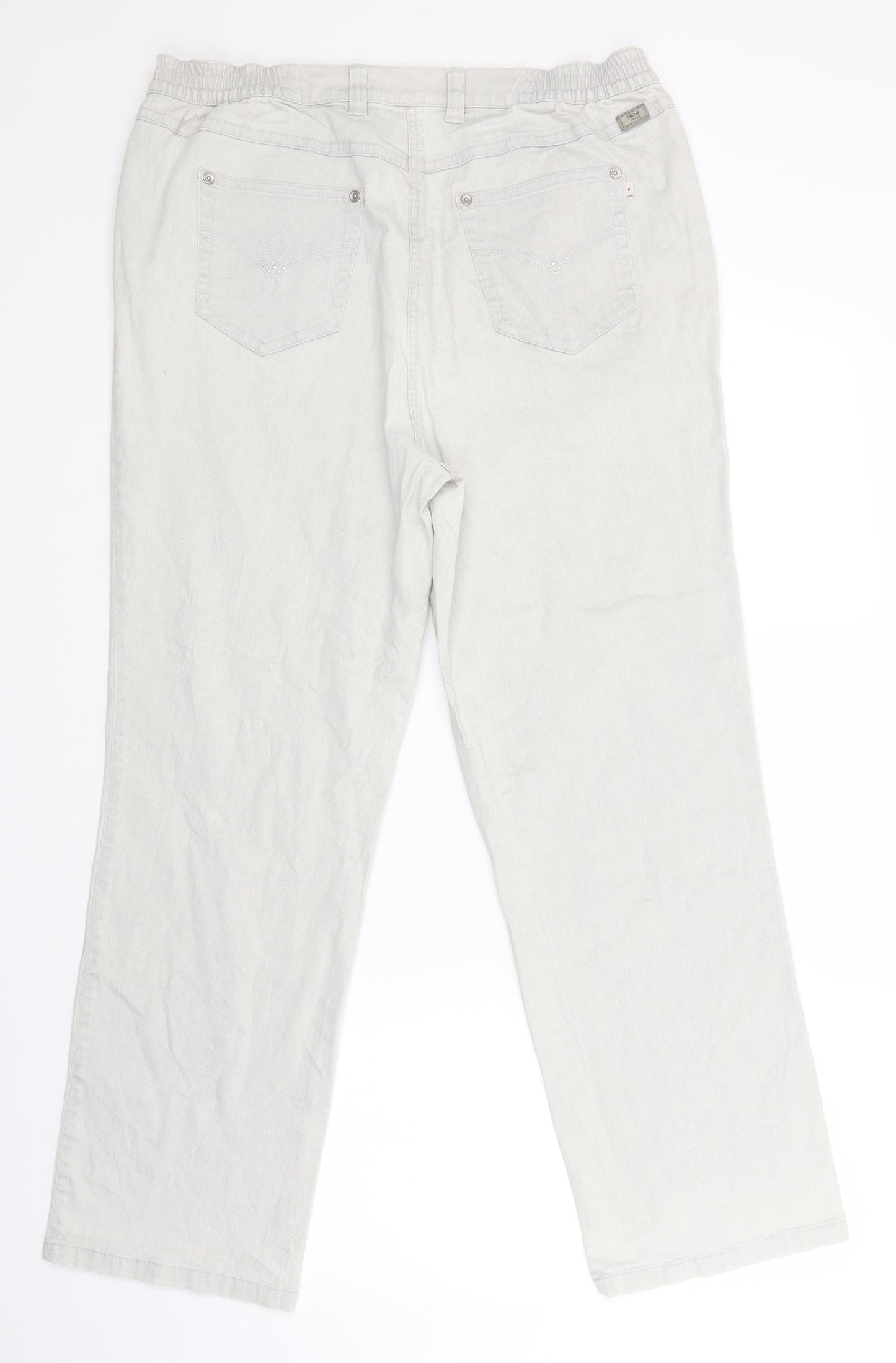 toni Womens Grey   Wide-Leg Jeans Size 20 L30 in