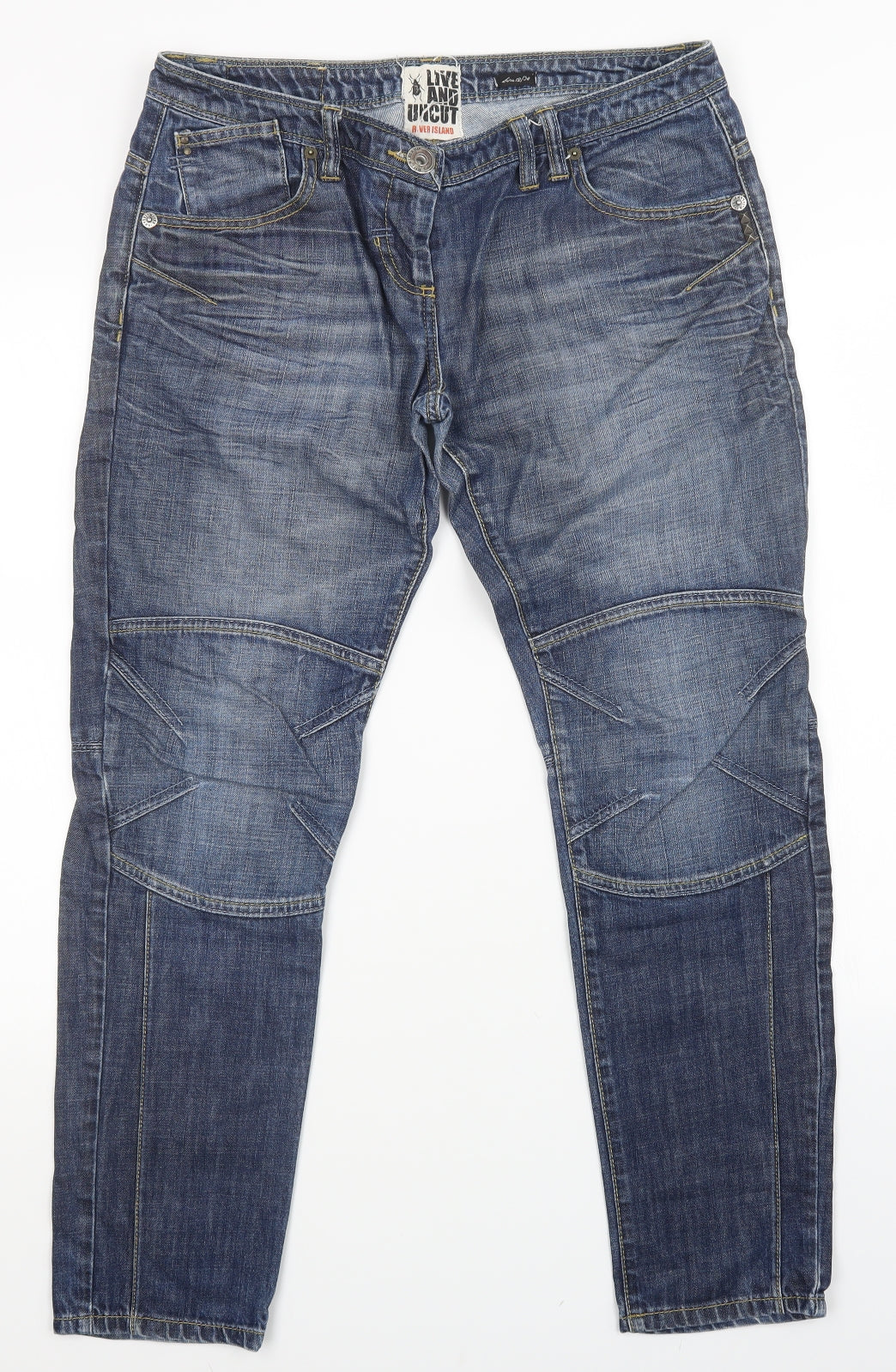 River Island Womens Blue   Boyfriend Jeans Size 12 L29 in