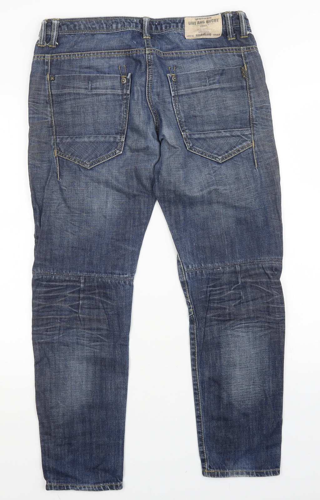 River Island Womens Blue   Boyfriend Jeans Size 12 L29 in