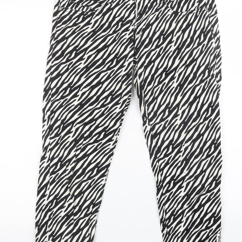 stitch & sow Womens Multicoloured Animal Print  Skinny Jeans Size XS L25 in