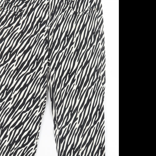 stitch & sow Womens Multicoloured Animal Print  Skinny Jeans Size XS L25 in