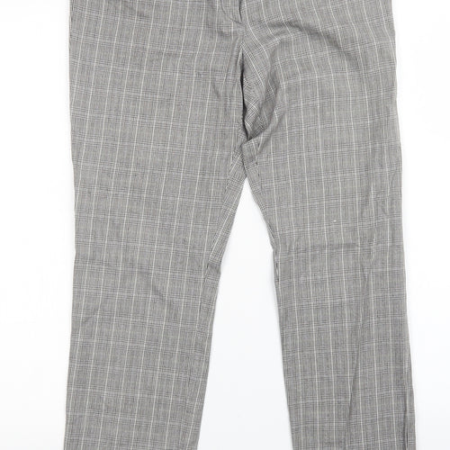 Monton Womens Multicoloured Plaid  Trousers  Size 10 L26 in