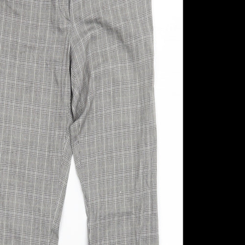 Monton Womens Multicoloured Plaid  Trousers  Size 10 L26 in
