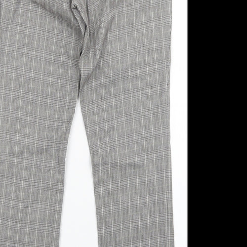 Monton Womens Multicoloured Plaid  Trousers  Size 10 L26 in
