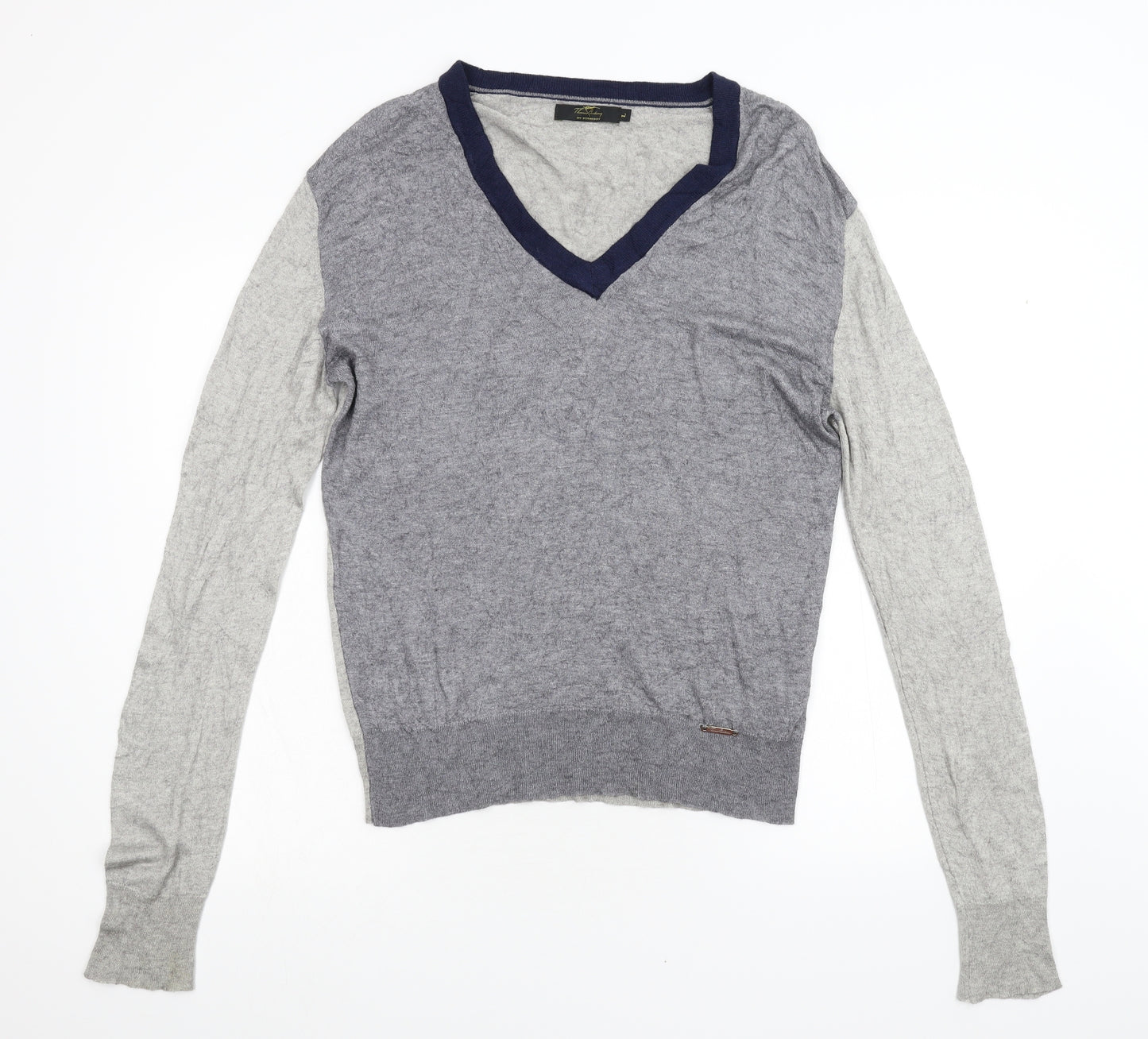 Thomas Burberry Mens Grey  Knit Pullover Jumper Size L