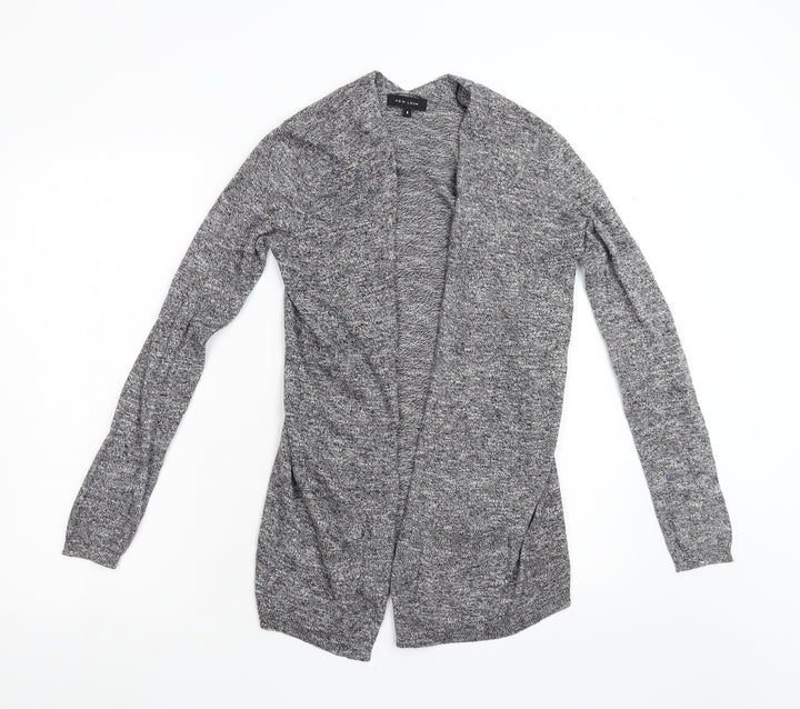 New Look Womens Grey Knit Cardigan Jumper Size 6