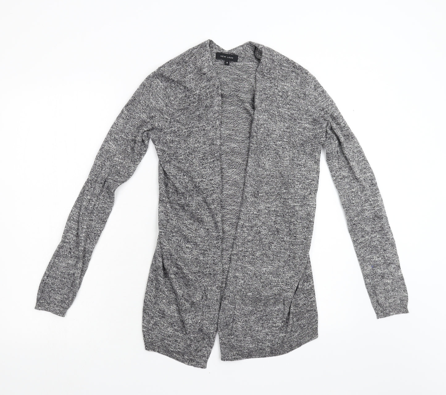New Look Womens Grey  Knit Cardigan Jumper Size 6