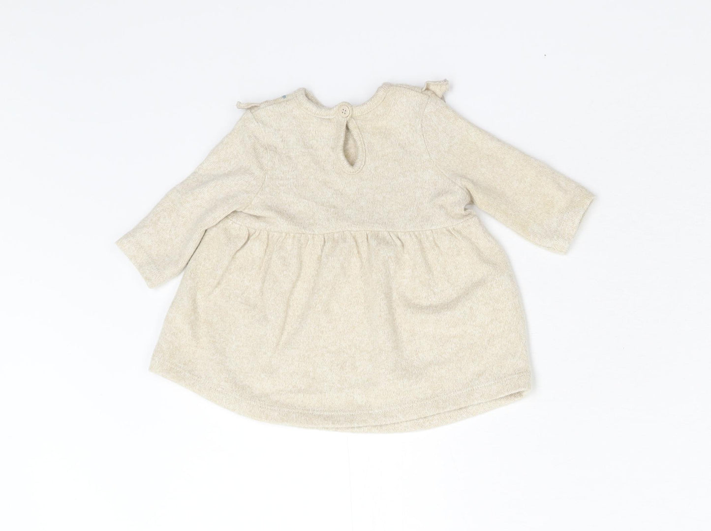 George Girls Beige Floral  Tunic Jumper Size 0-3 Months  - First Size