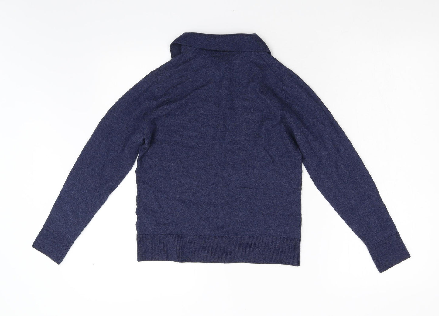 T. M. Lewin Mens Blue  Knit  Polo Size S  - 100% Merino Wool