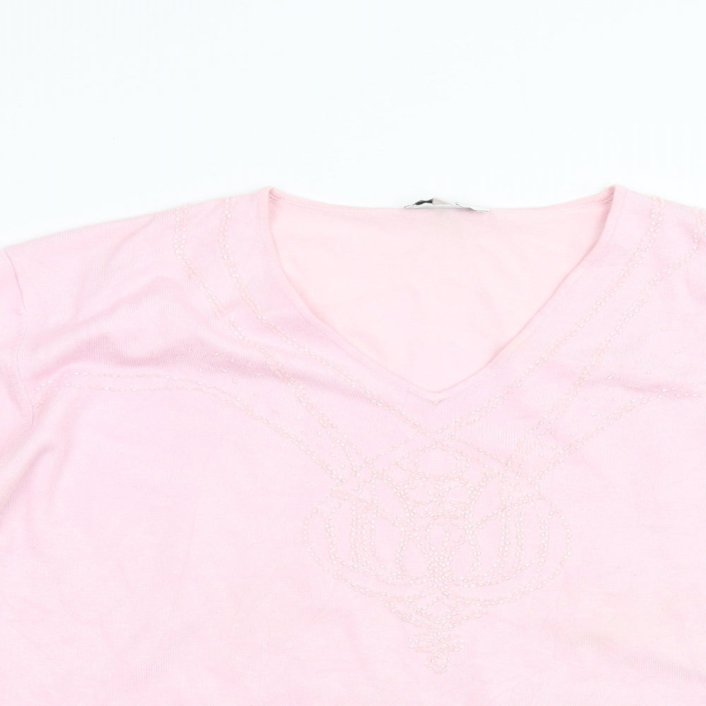 Joy Womens Pink   Pullover Jumper Size 18