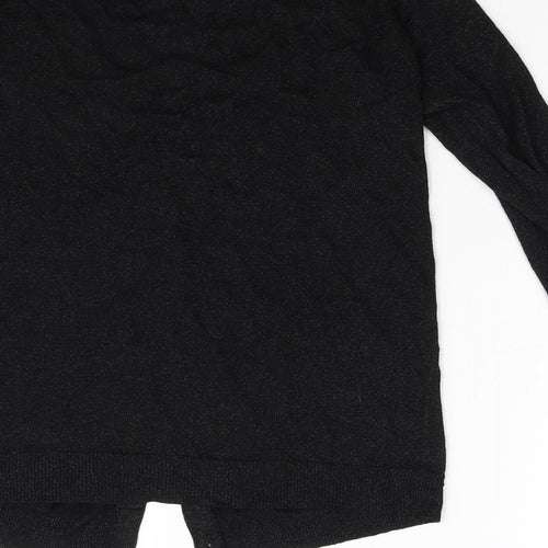 Topshop Womens Black  Knit Cardigan Jumper Size 14