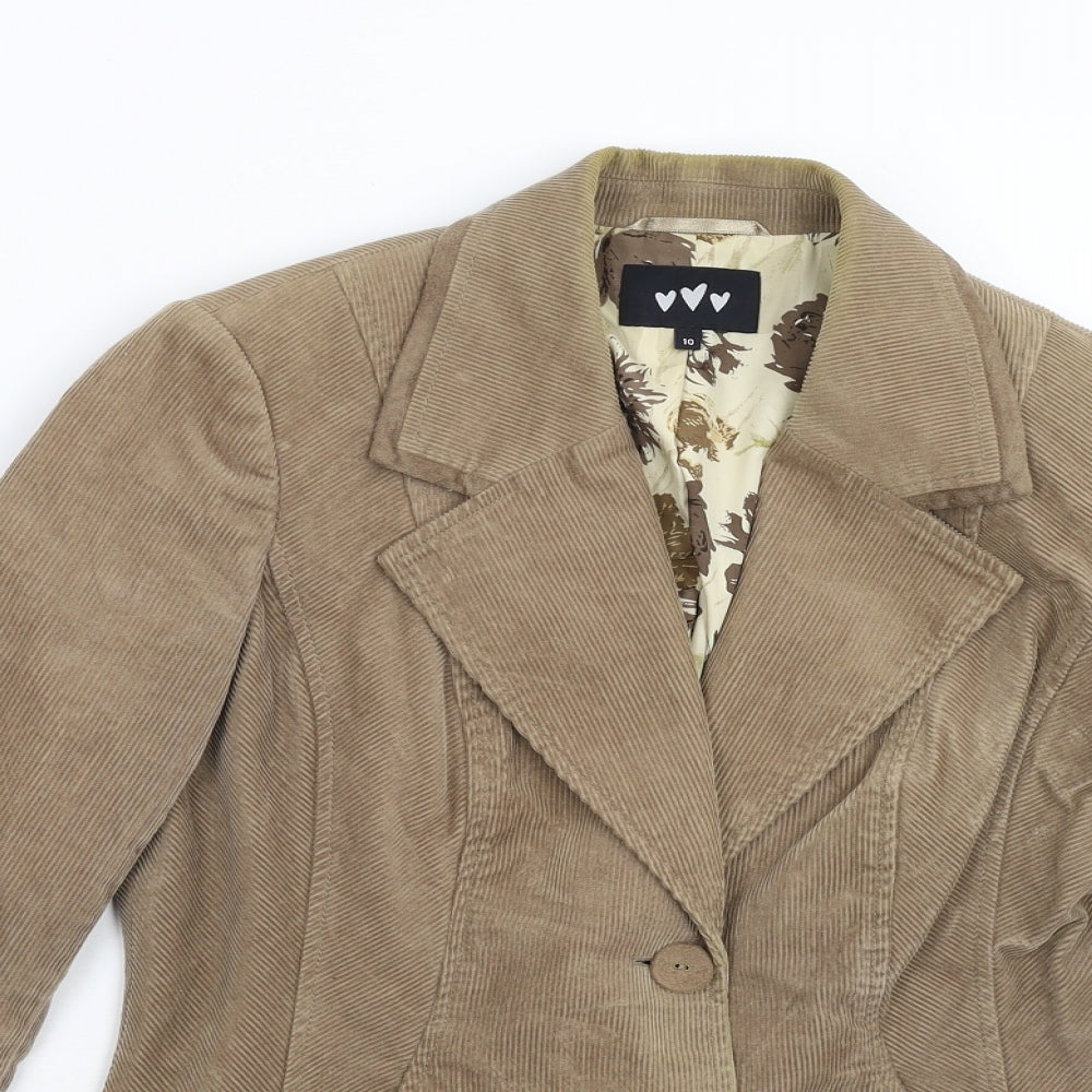 Per Una Womens Brown  Corduroy Jacket Blazer Size 10