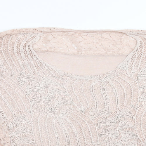 Preworn Womens Pink  Knit Pullover Jumper Size L