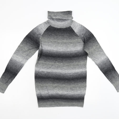 Evie Girls Grey  Knit Pullover Jumper Size 12 Years