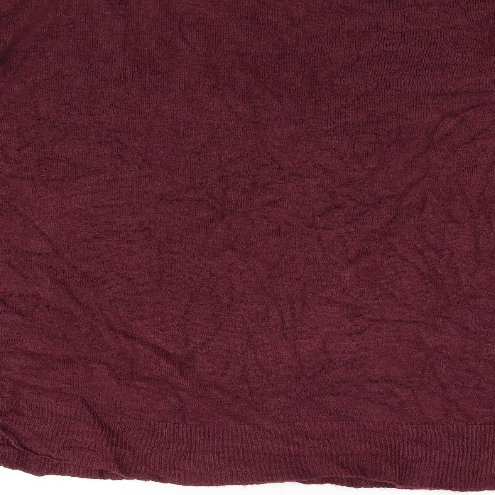 M&S Womens Red  Knit Pullover Jumper Size 14