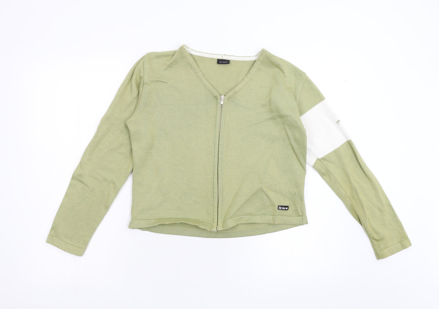 Pat Too Pat Womens Green   Full Zip Jumper Size L