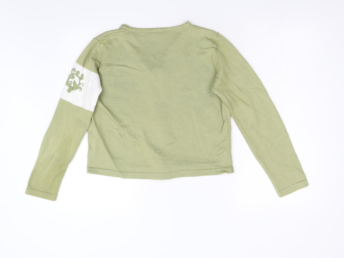 Pat Too Pat Womens Green   Full Zip Jumper Size L