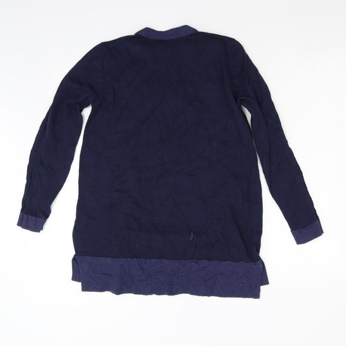 Lands End Womens Blue  Knit Pullover Jumper Size S