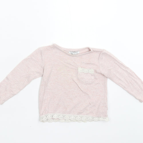 Primark Girls Pink   Basic T-Shirt Size 2-3 Years