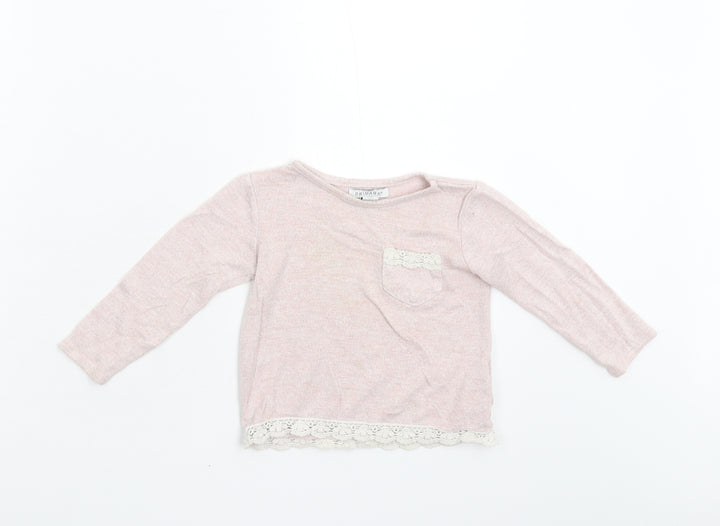 Primark Girls Pink Basic T-Shirt Size 2-3 Years