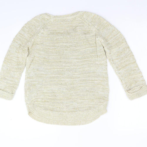 Wallis Womens Gold  Knit Pullover Jumper Size S