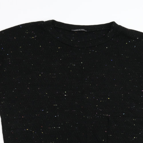 Made in Italy Womens Black  Knit Pullover Jumper Size L