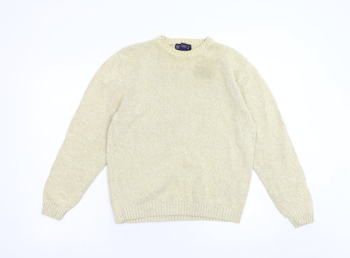 Lands End Womens Yellow Knit Pullover Jumper Size S