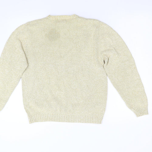 Lands End Womens Yellow  Knit Pullover Jumper Size S