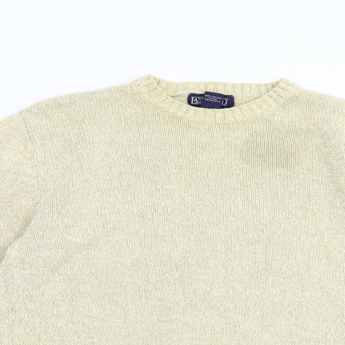 Lands End Womens Yellow  Knit Pullover Jumper Size S
