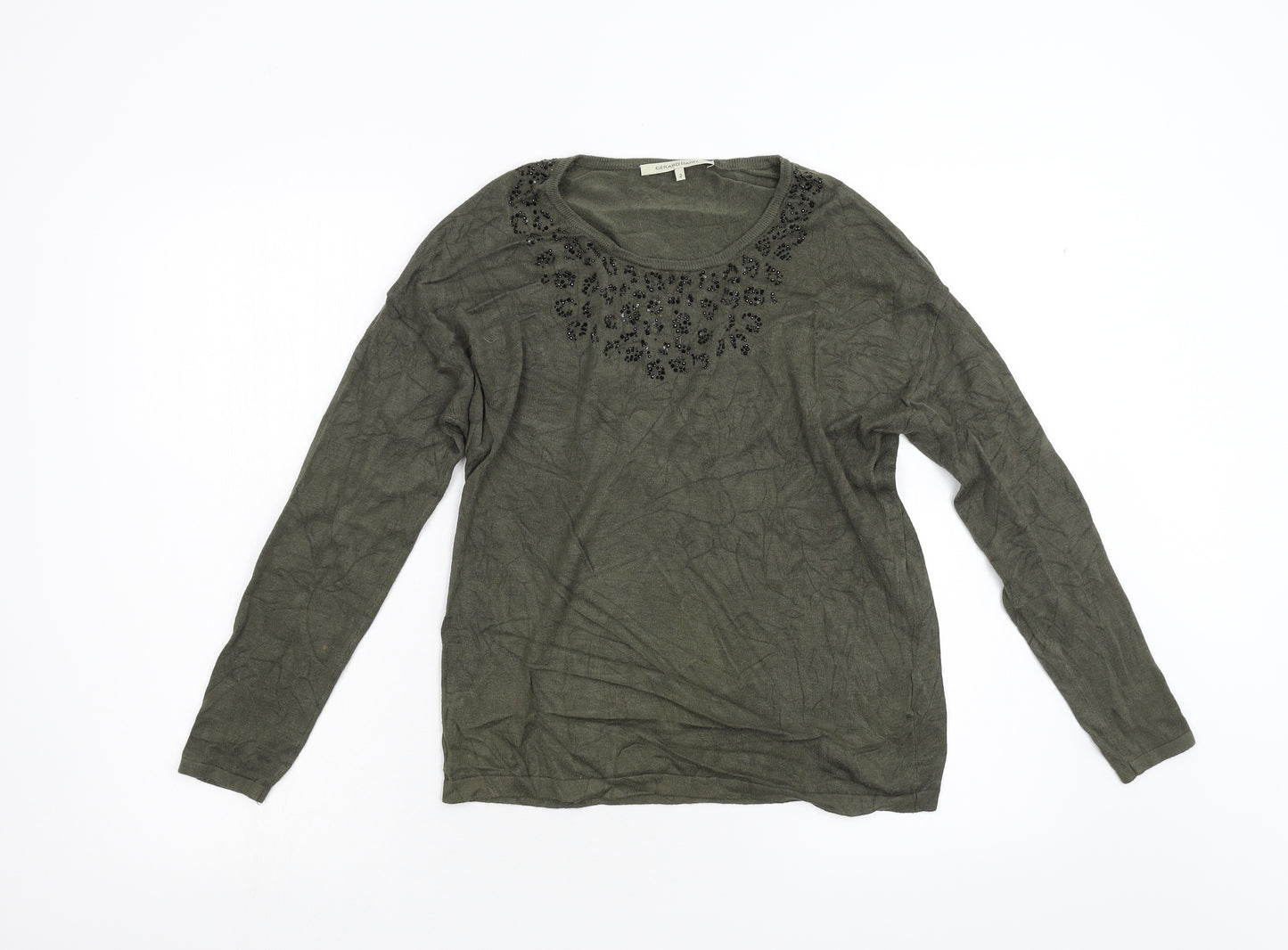 Gerard Darel Womens Green  Knit Pullover Jumper Size 2