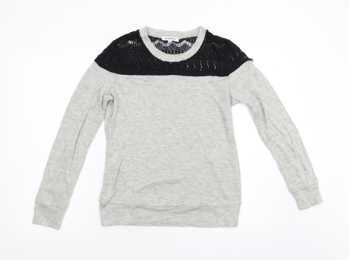 Glamous Womens Grey   Pullover Jumper Size 12