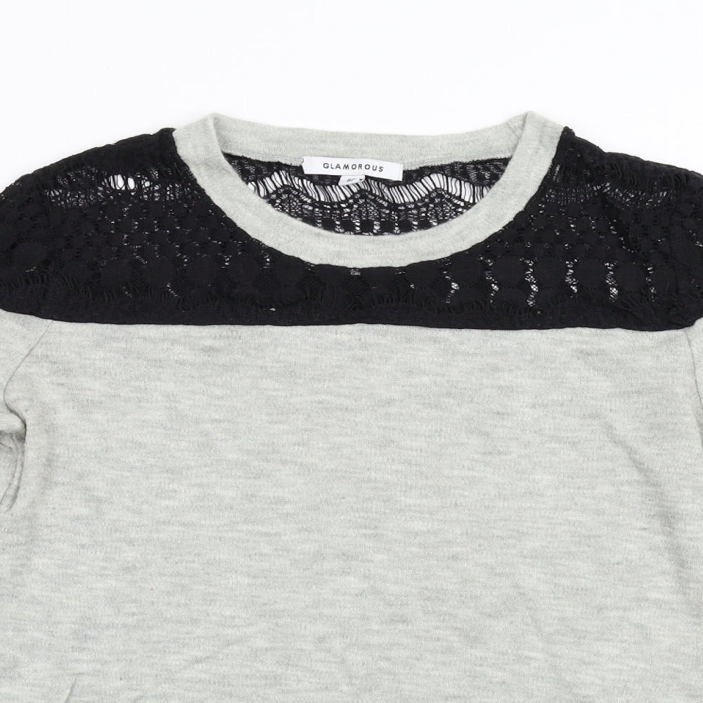 Glamous Womens Grey   Pullover Jumper Size 12
