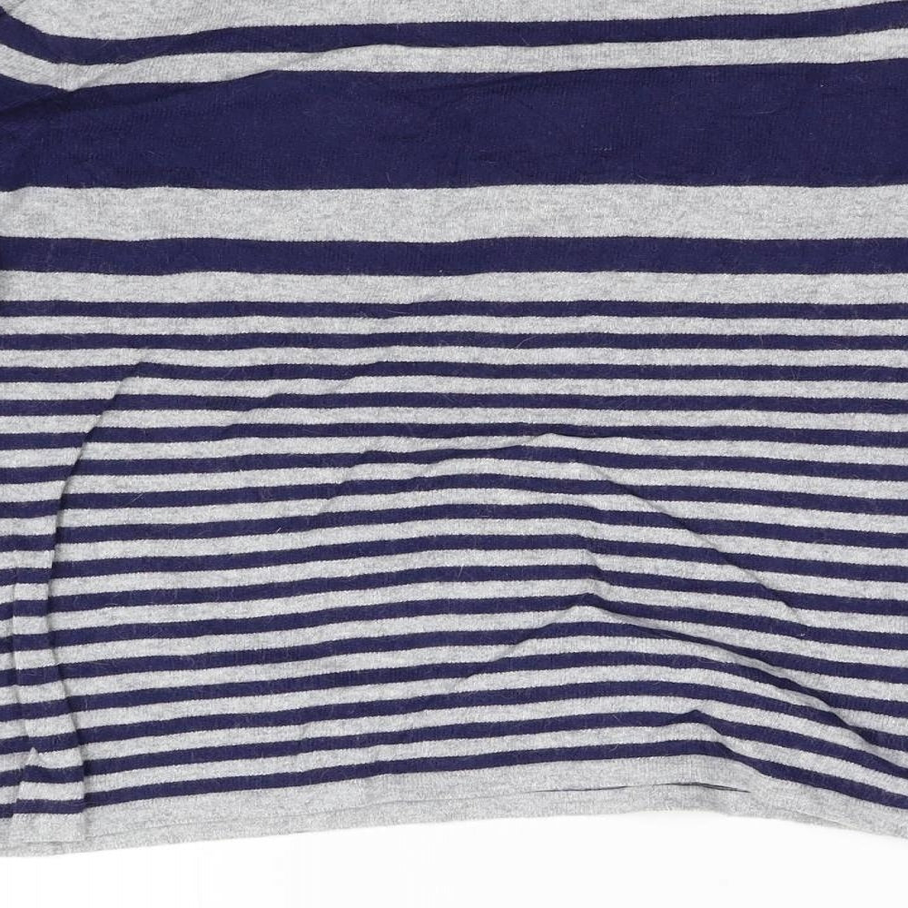 Minuet Petite Womens Multicoloured Striped Knit Pullover Jumper Size M