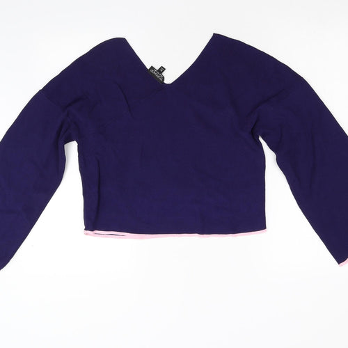 Topshop Womens Blue  Knit Pullover Jumper Size 12