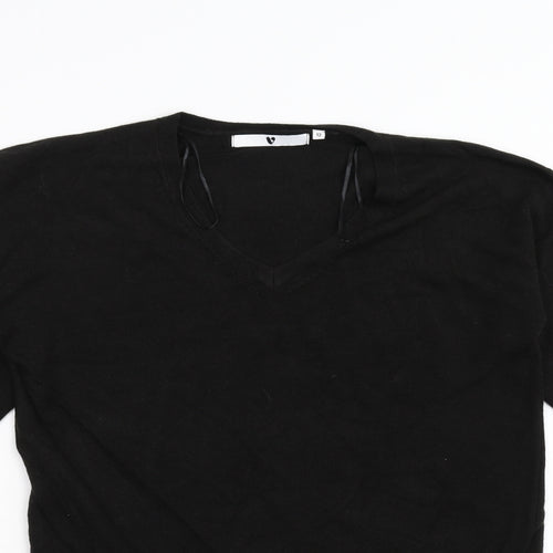 Very Womens Black  Knit Pullover Jumper Size 12