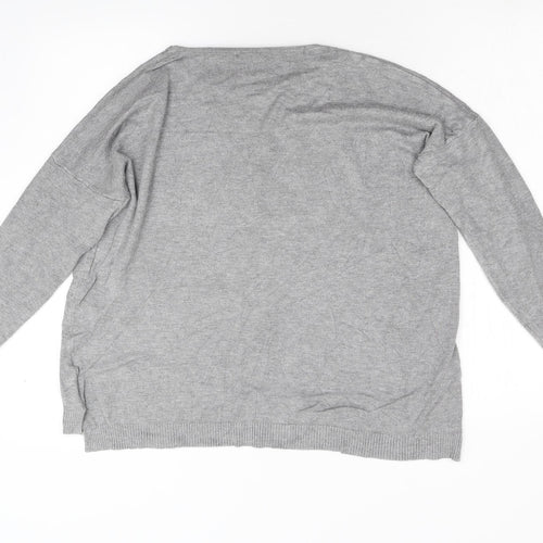 Belcci Womens Grey  Knit Pullover Jumper Size L