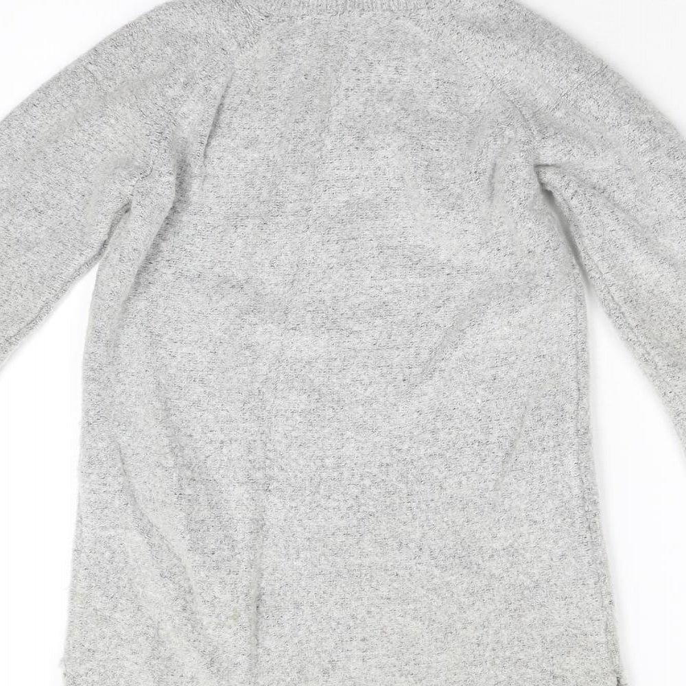 TU Girls Grey  Knit Jumper Dress  Size 8 Years