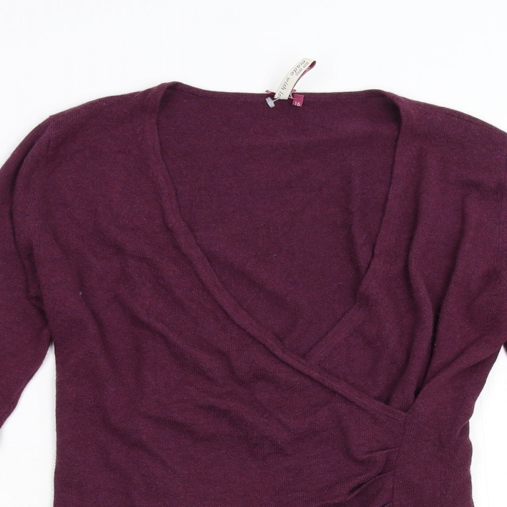White Stuff Womens Red  Knit Pullover Jumper Size 16