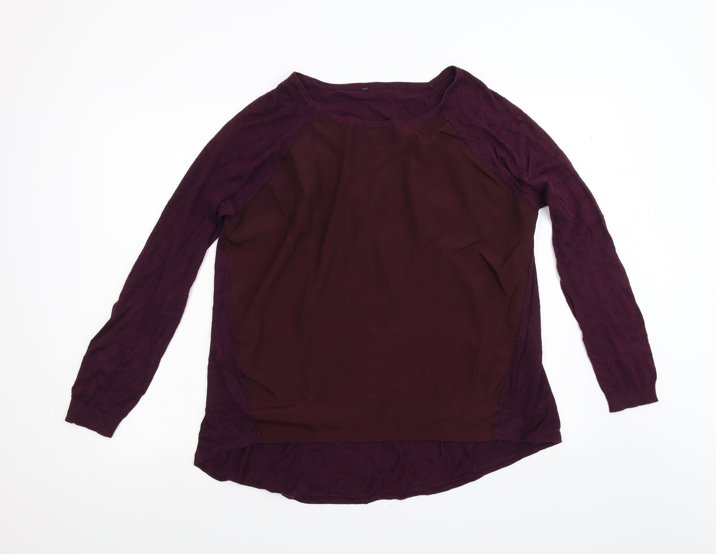 Warehouse Womens Purple  Knit Pullover Jumper Size 16