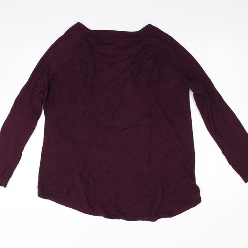 Warehouse Womens Purple  Knit Pullover Jumper Size 16
