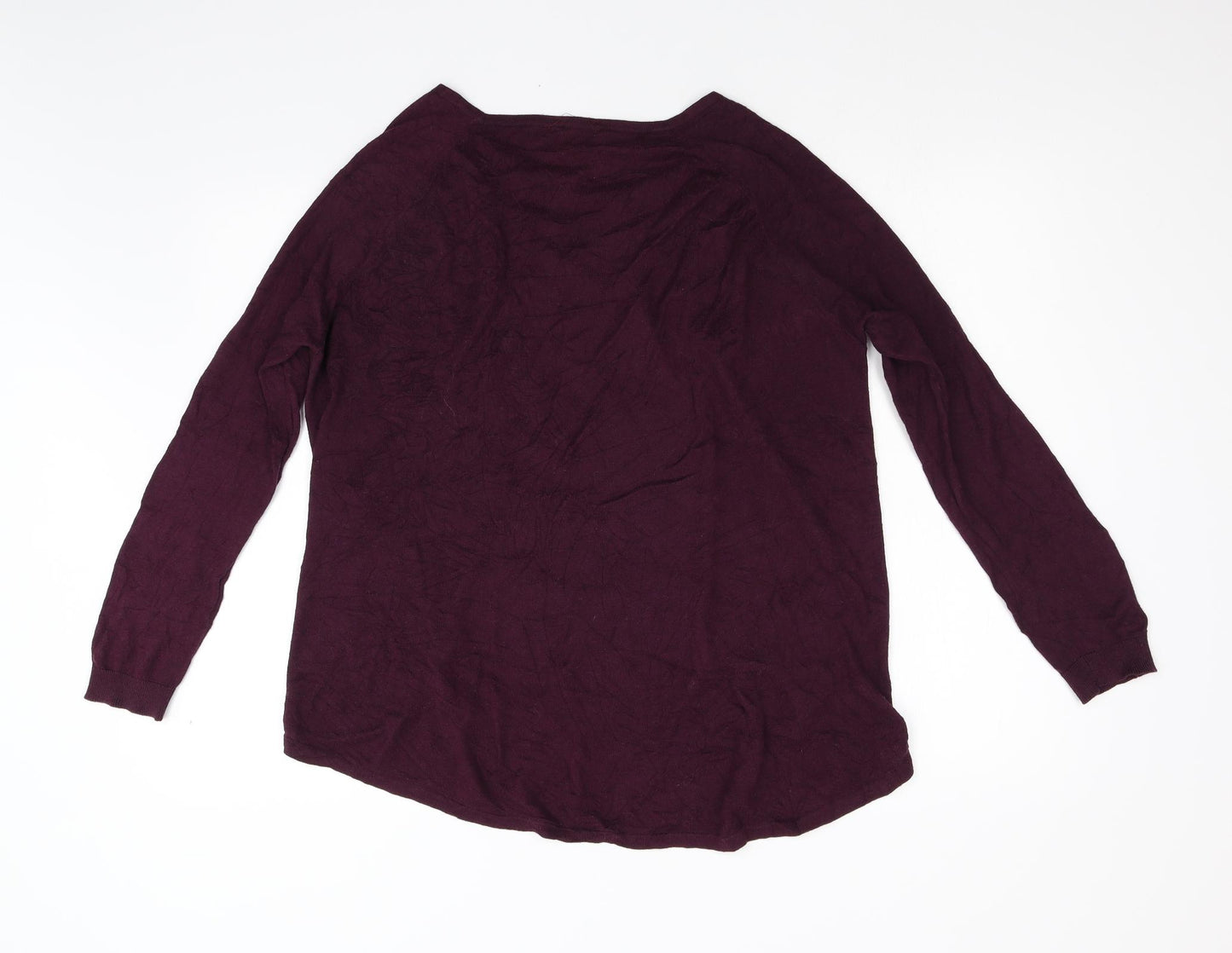 Warehouse Womens Purple  Knit Pullover Jumper Size 16