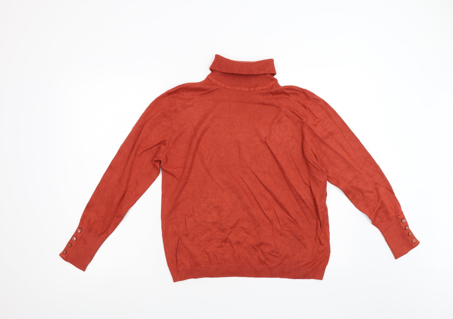 Intuition Womens Orange  Knit Pullover Jumper Size 14